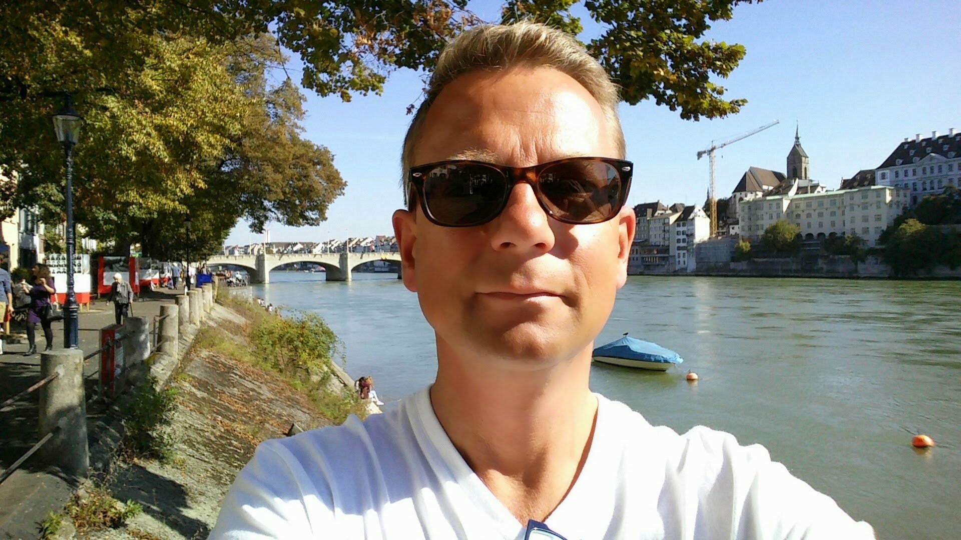 Aankomst in Basel na de fietsreis vanuit Maastricht