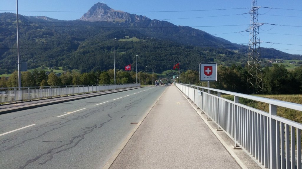 grensovergang Zwiterland Liechtenstein