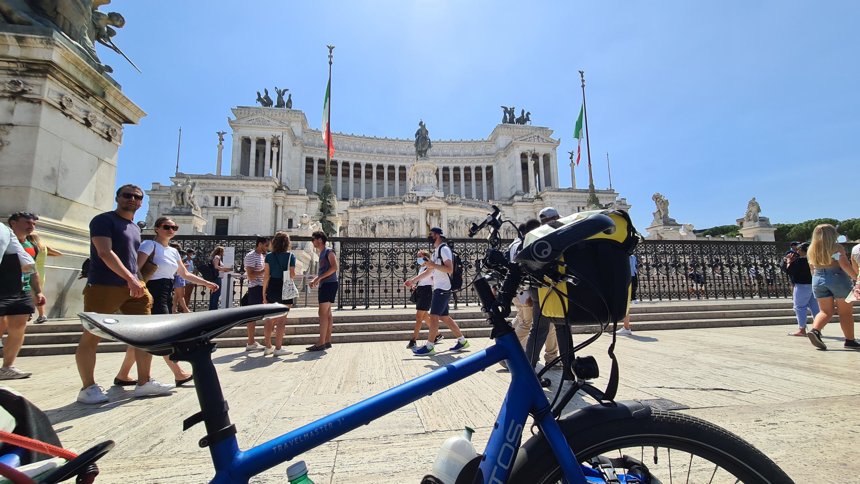 Aankomst in Rome na de fietsreis vanuit Zwolle
