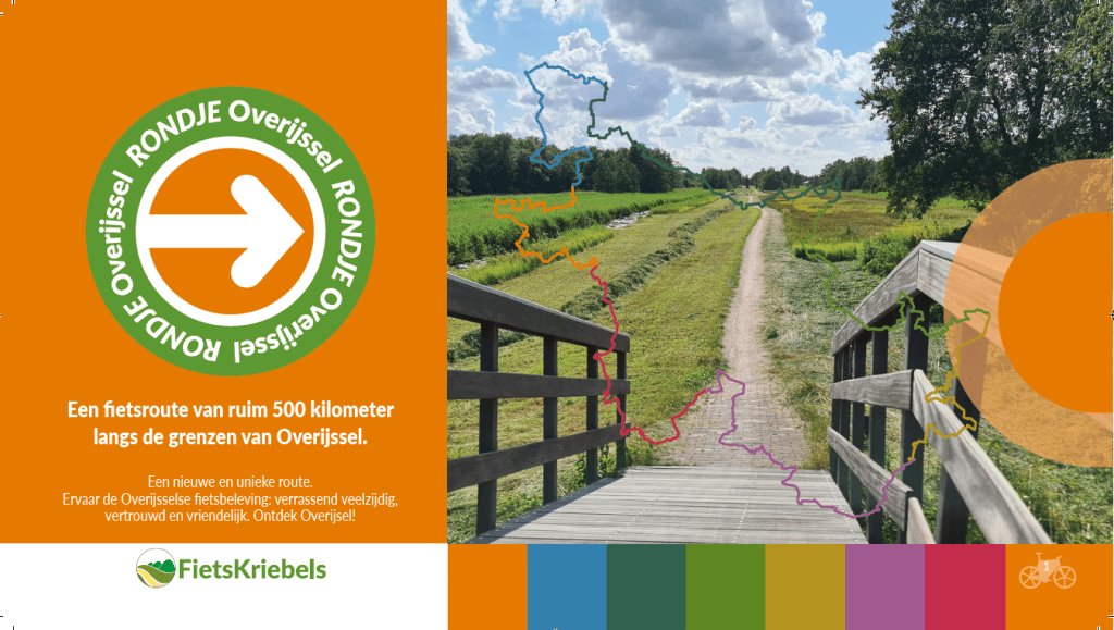 de voorkant van het routeboekje Rondje Overijssel