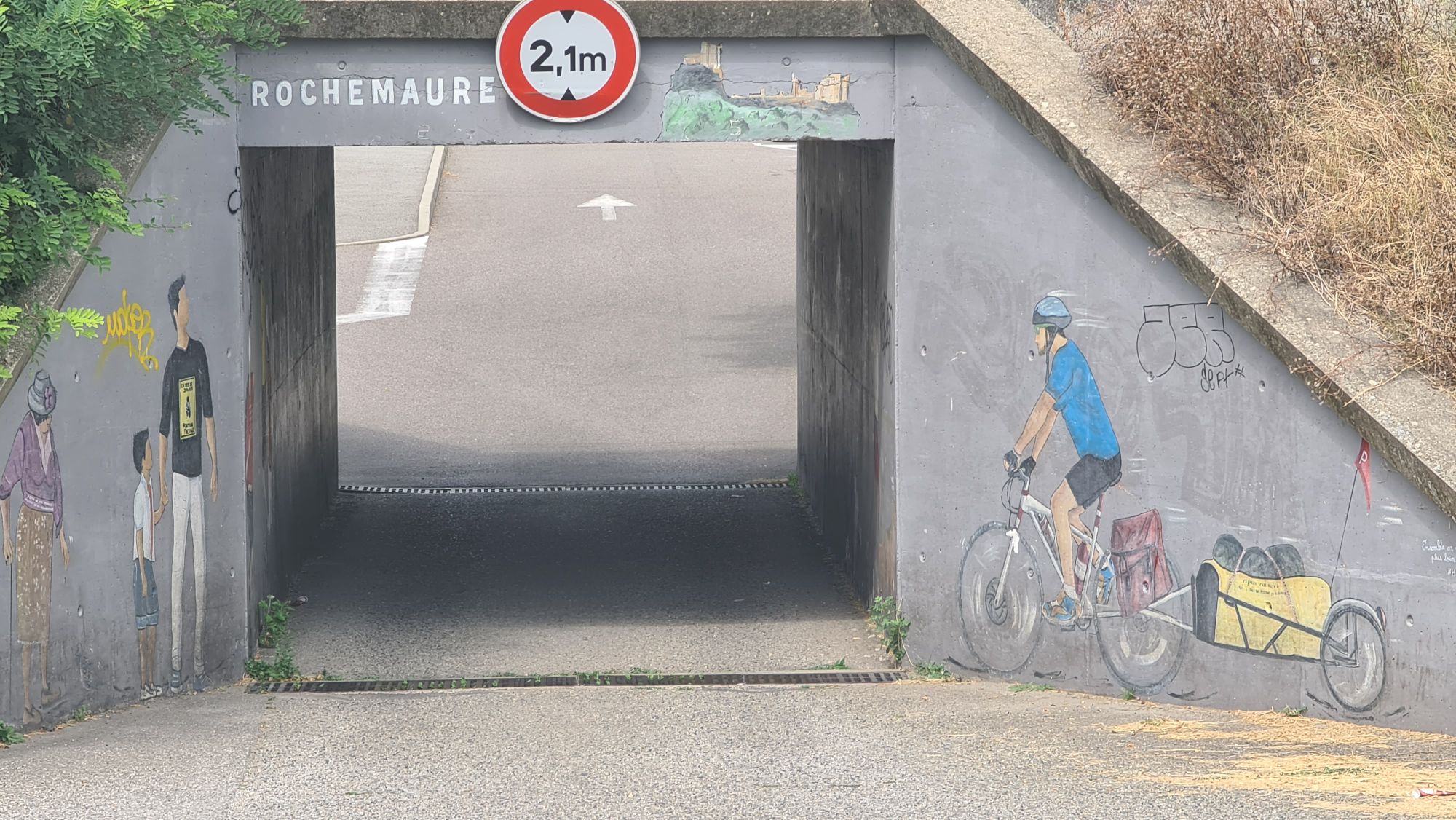 muurschildering met fietser reisfotografie op de fiets