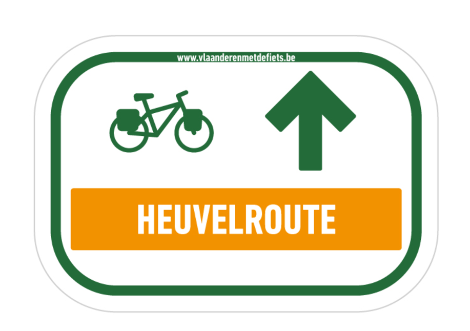 routebord Heuvelroute Vlaanderen Bóven!